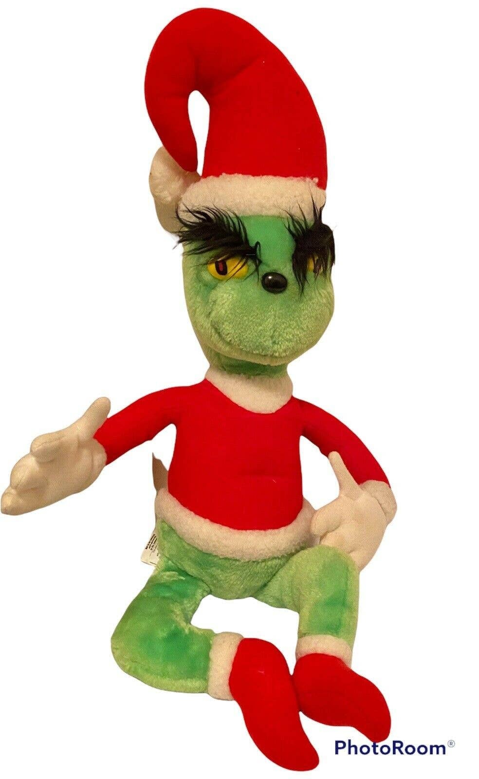 Coleco Dr. Seuss the Grinch Plush Christmas Toy Santa Suit 1983 Large 25 