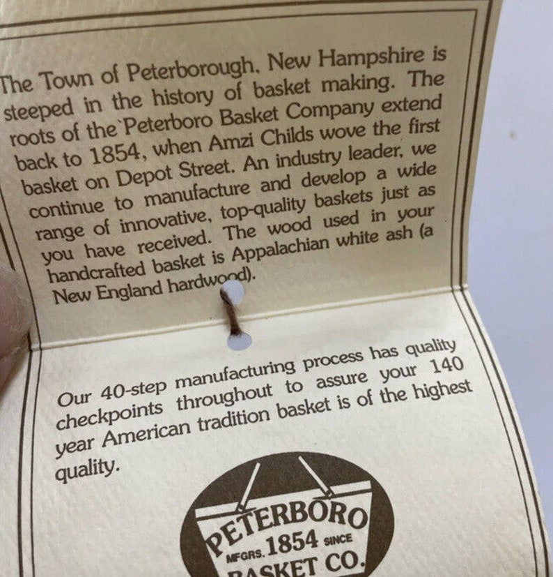 PETERBORO BASKET CO Divided Woven Caddy Buffet Server Braided Leather