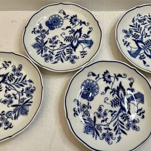 BLUE DANUBE Saucer Plate 5” Blue Onion Pattern Japan Set Of 4