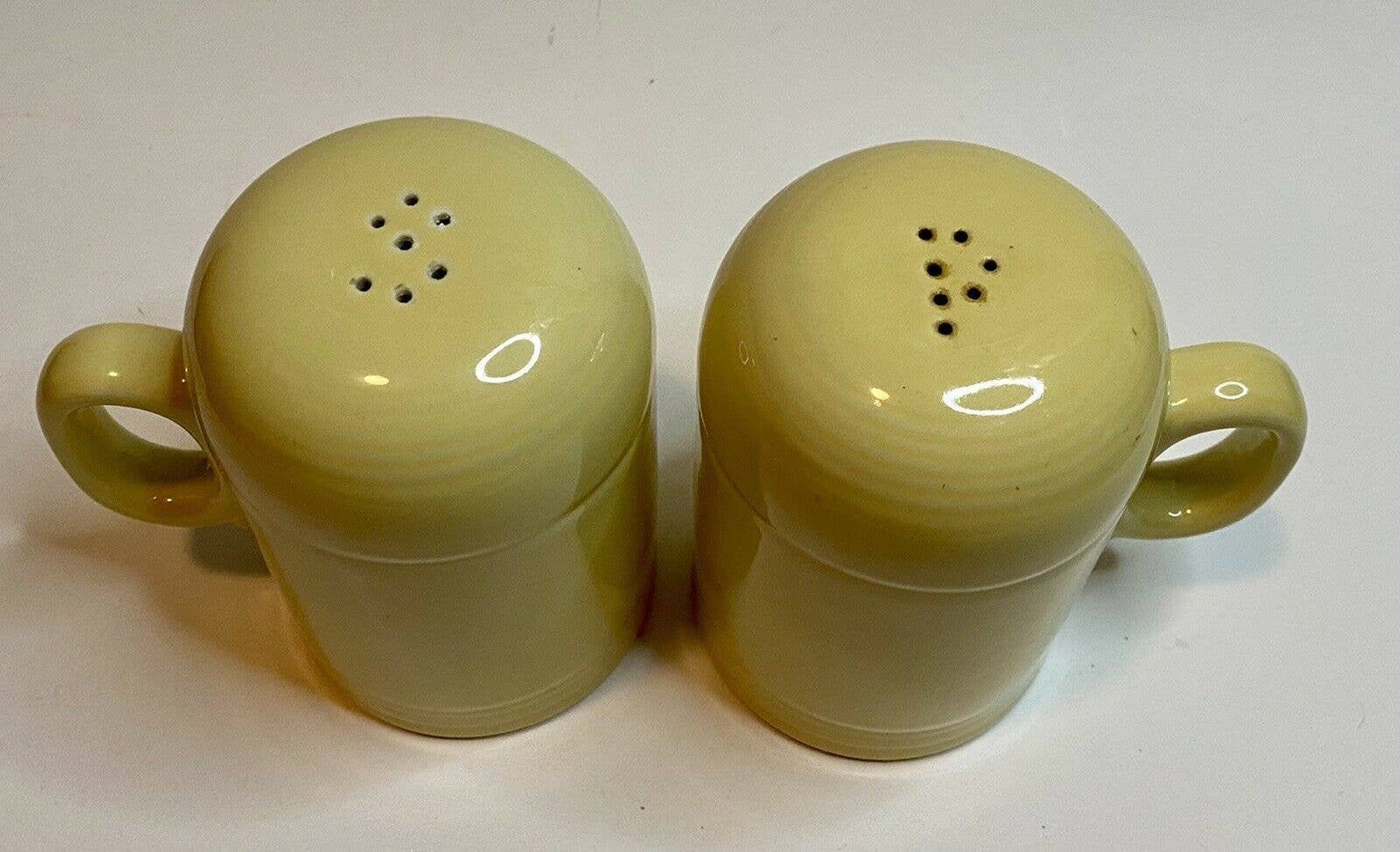 Fiestaware Salt & Pepper Range Top Handled Shakers Yellow Etsy