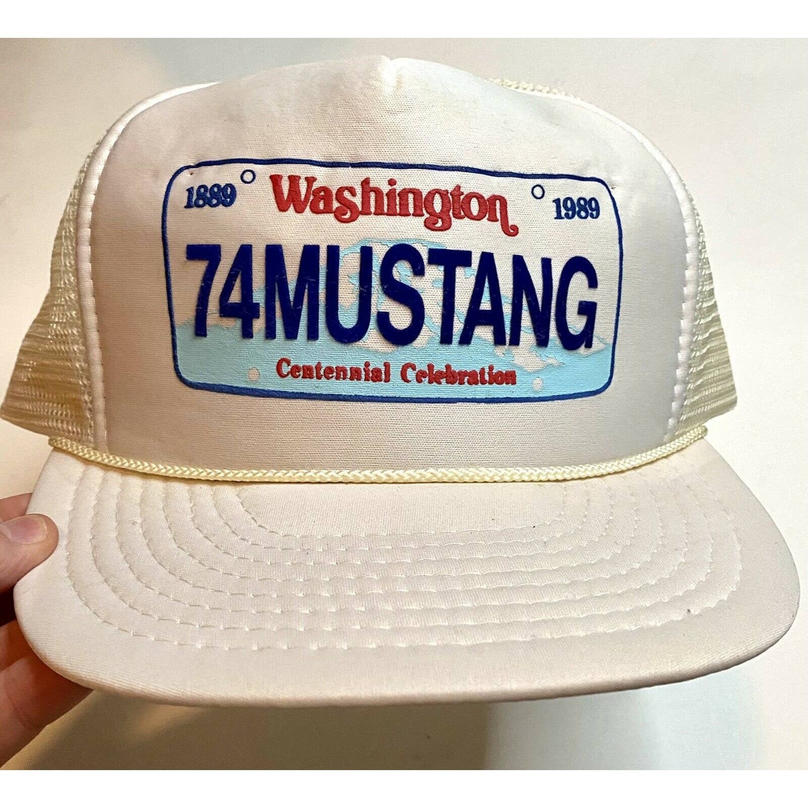 Vintage Ford Mustang Spell Out Snapback Promo Hat Cap WA