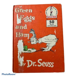 Vintage Grüne Eier & Ham von Dr. SEUSS 1960 Book Club 1. Auflage Hardcover