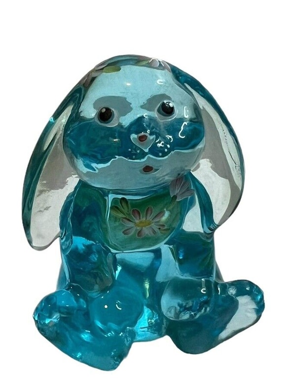 最新コレックション フェントン ガラスうさぎ ハンドメイド 工芸品