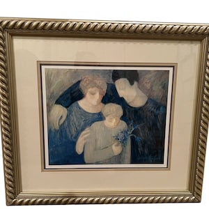 Barbara A. Wood Tender Moments Limited Edition Print Signed Framed 2009 Large
