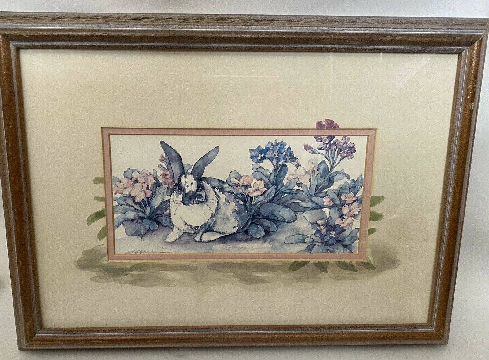ジョディ・ジェンセン アート ハートの窓 ウサギ 水彩画 フレーム 絵