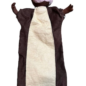 Handmade Hand Puppet Animal Chipmunk Squirrel Brown Paper Mac-he VTG