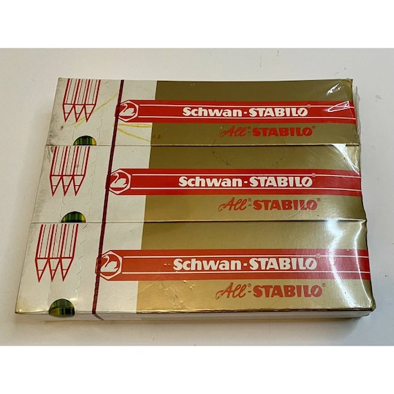 Vintage Schwan Stabilo Yellow Pencils 8044 - 6 Boxes of 12 NOS 72