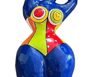 Niki De Saint Phalle NANA Art Sculpture Paper Mache Hommage Deesse Voluptuous