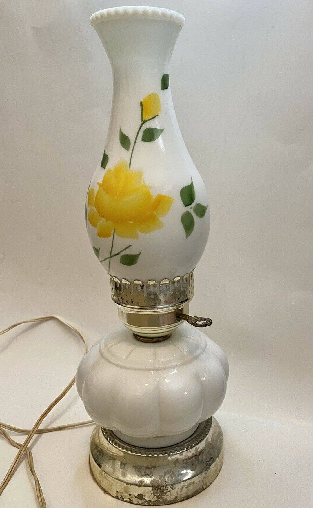 Milk Glass Electric Lamps