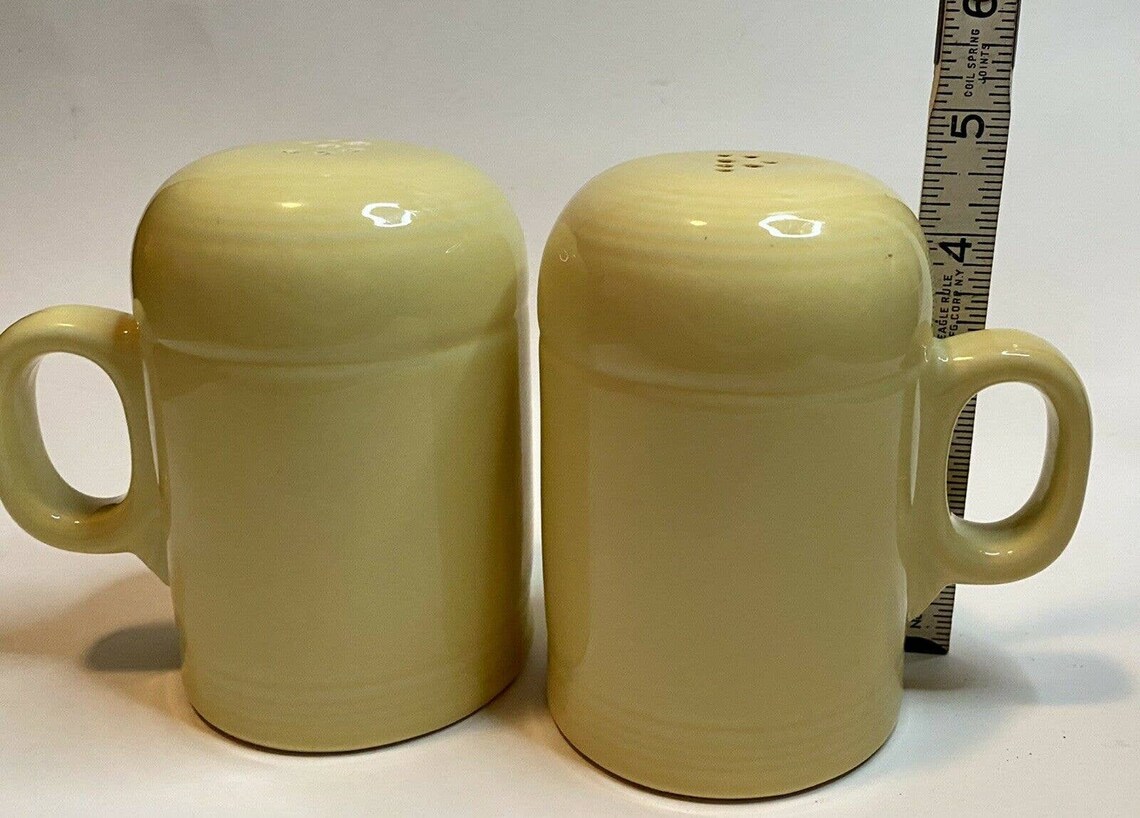 Fiestaware Salt & Pepper Range Top Handled Shakers Yellow Etsy
