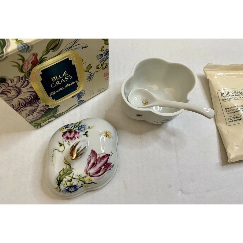 Vintage ELIZABETH ARDEN BLUEGRASS Milk Bath Set Chelsea Etsy