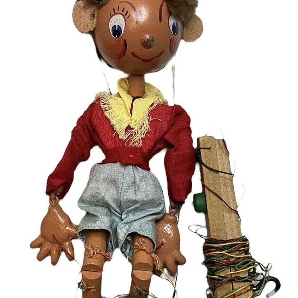 Vintage Pelham Puppet "Noddy" Marionette 12” Box Instructions Enid Blyton