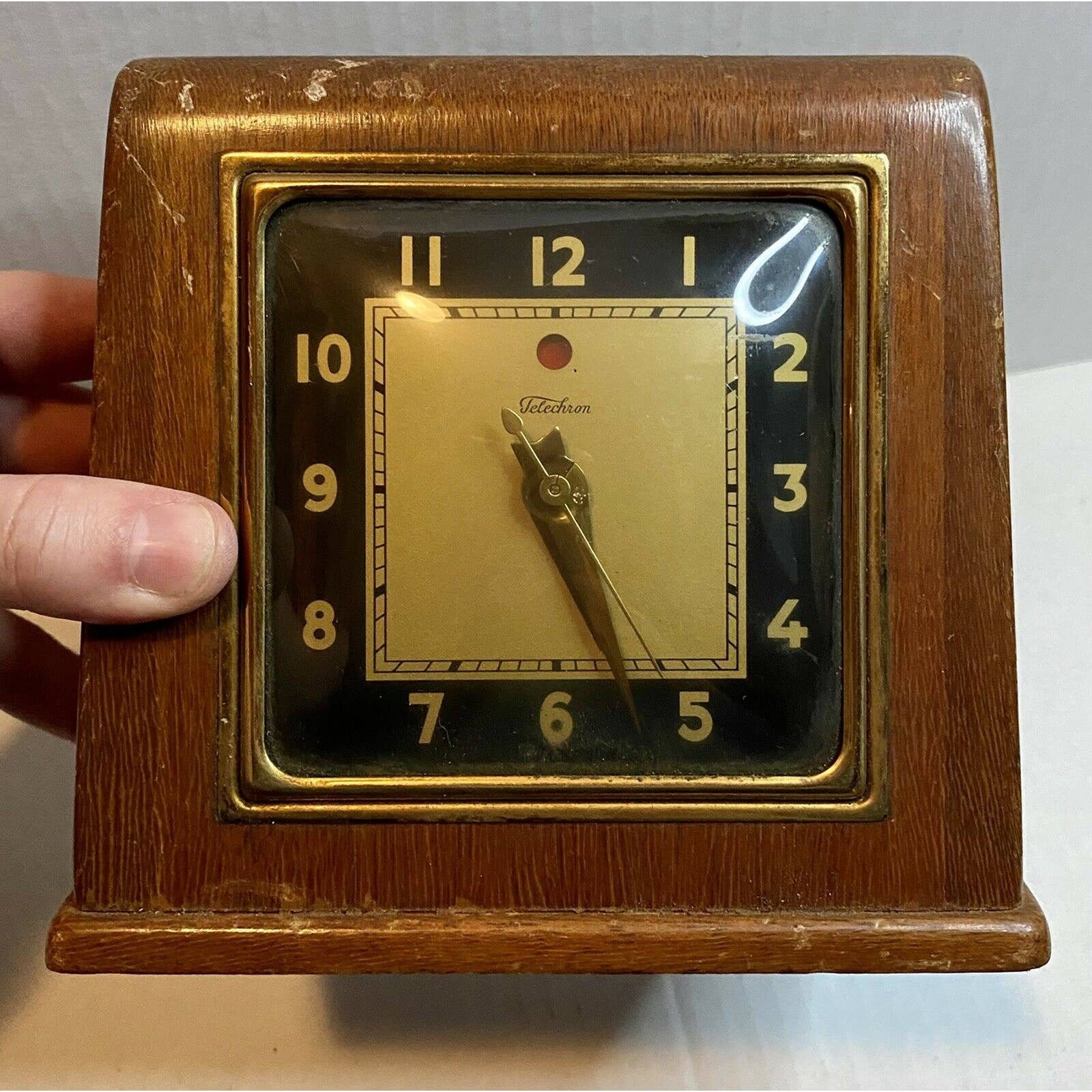Vintage 1940s Telechron Electric Clock Model 3H151 Wood Desk Etsy