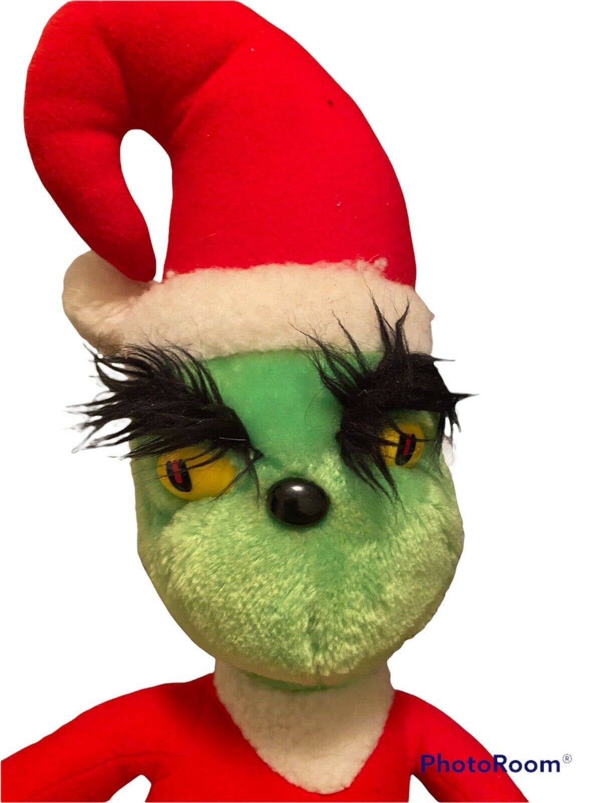 Peluche Le Grinch ILLUMINATION monstre vert écharpe rouge Noël 25 c