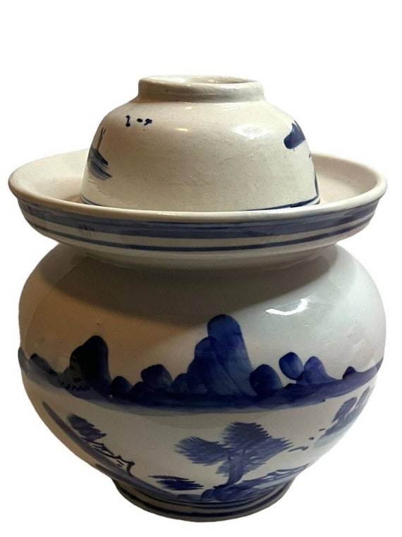 Korean Clay w/Lid Pottery Pot Jar ONGGI Hangari for Fermenting Kimchi  Gochujang