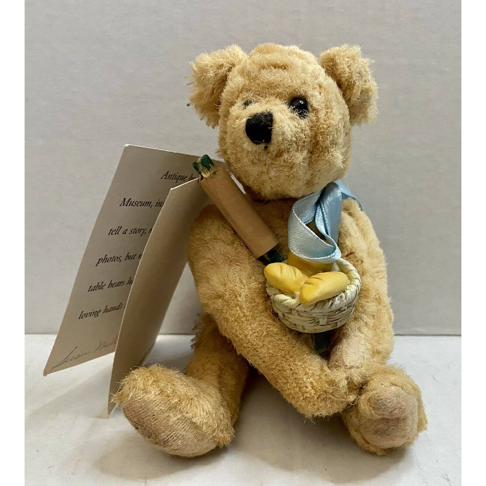 GOLDEN OLDIES Bear by Susan Miller Vintage Signed Baker Plush