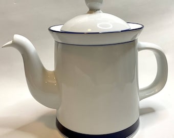 Dansk Concerto Allegro White Blue Coffee Tea Pot Int Design Teapot Japan