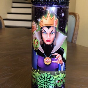 Evil queen tumbler, 20oz Tumbler, personalized tumbler, custom tumbler, villain tumbler, skinny tumbler cocktail tumbler, tumbler with crown