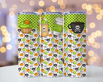 Tazas de café Witch Brew, vaso de 20 oz png, envoltura de vaso de Halloween