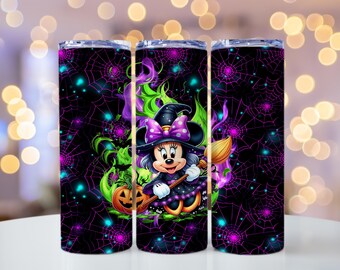 Minnie Mouse Witch Tumbler: Halloween 20oz Coffee Cup