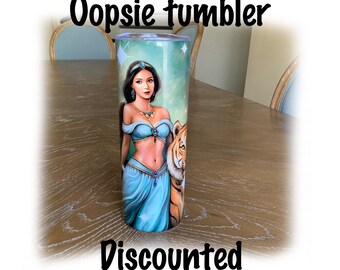 Vaso con estampado de leopardo de Jasmine & Rajah: acero inoxidable de 20 oz (¡Uy! Ver fotos)