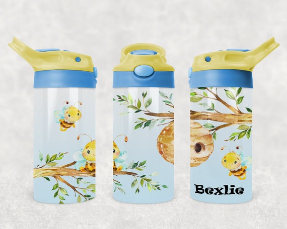 Honeybee, Flip Top, Sippy Cup, Spill Proof, Personalized, Kids