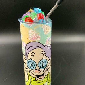 Dopey Diamonds 20oz Tumbler With Decorative Top