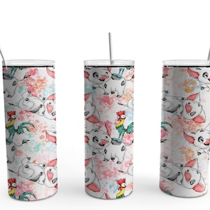Moana Pua & Hei Hei 20oz Tumbler: stainless steel drinkware
