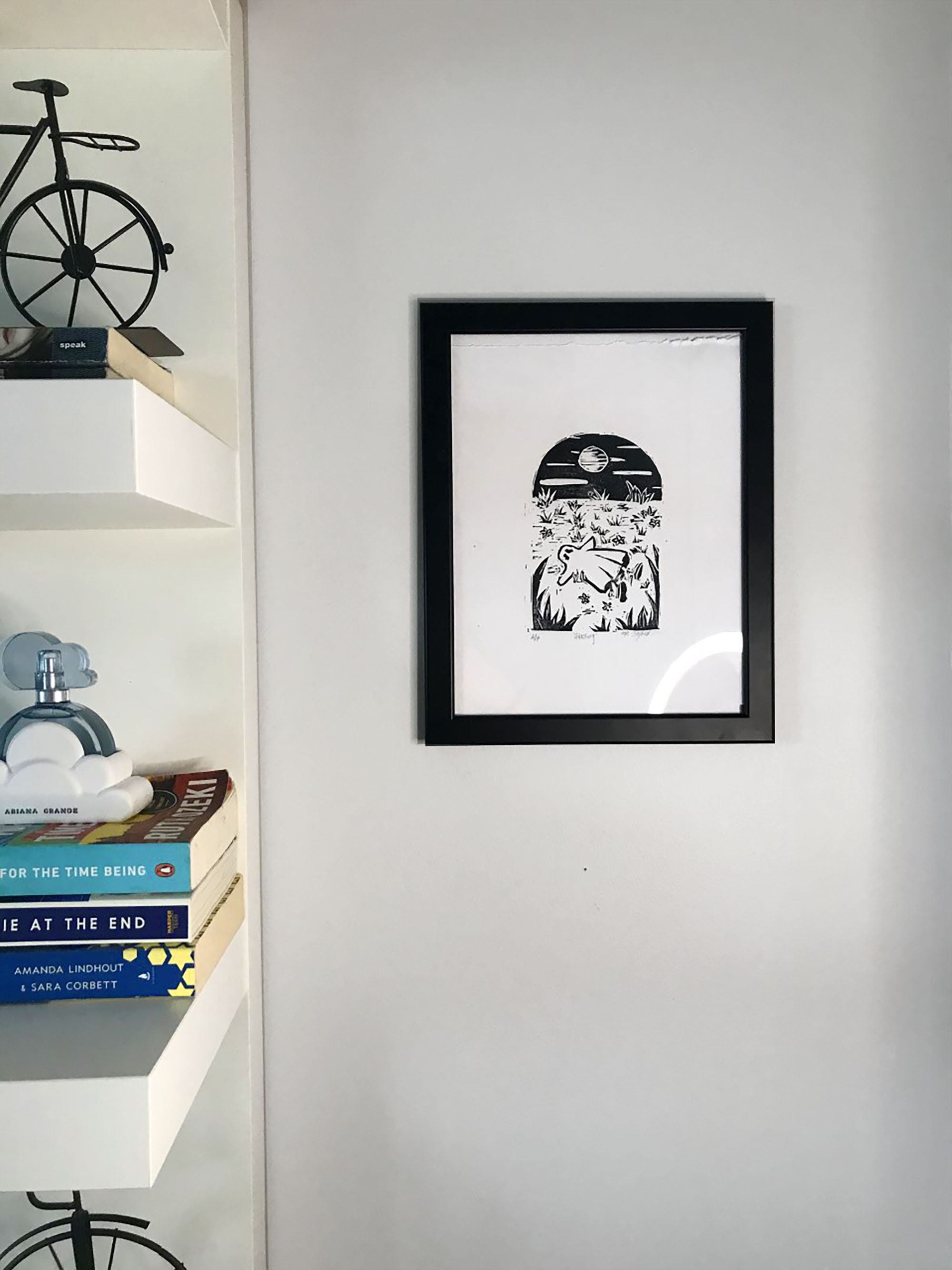 Ghosting - 8x10 | Handmade Relief Printmaking Lino Block Linocut Ink ...
