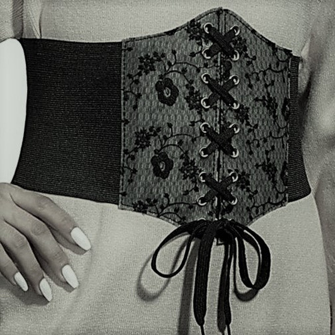 small black corset belt