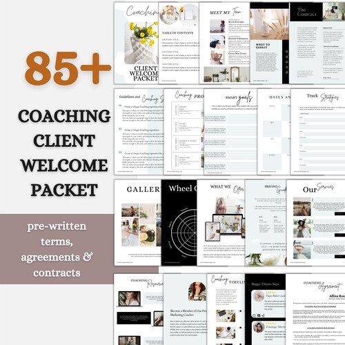 Coaching Client Packet Client Onboarding Coaching Etsy