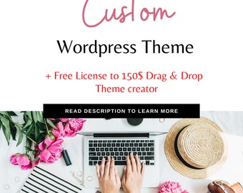 Custom Wordpress website design for your blogging business| wordpress blog theme feminine| website wordpress template| responsive wordpress