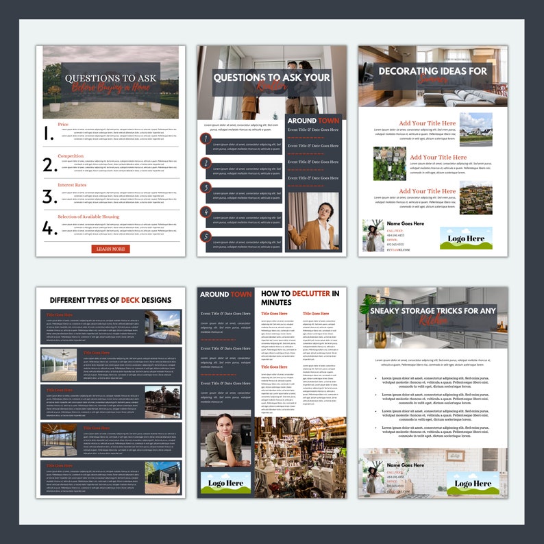 Real Estate Email Newsletter Template for Mailchimp Email Etsy