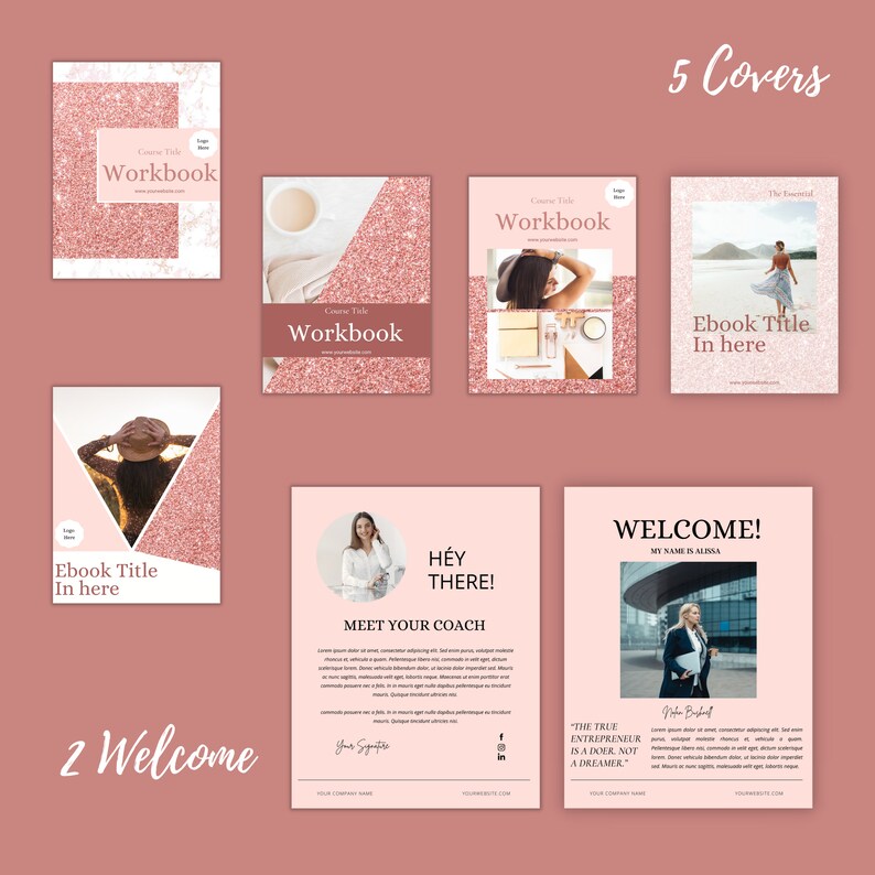 Ebook Template Workbook Template Canva Marketing Small - Etsy