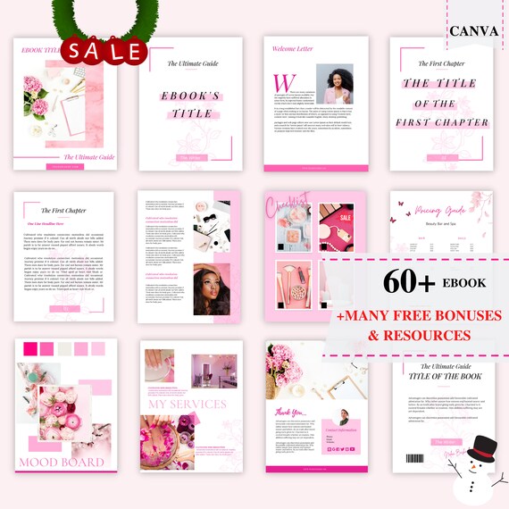 Ebook Template Canva Women Entrepreneur Ebook Template Etsy