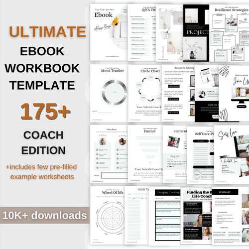 Ebook Template Canva Workbook Template Canva Coaching Etsy