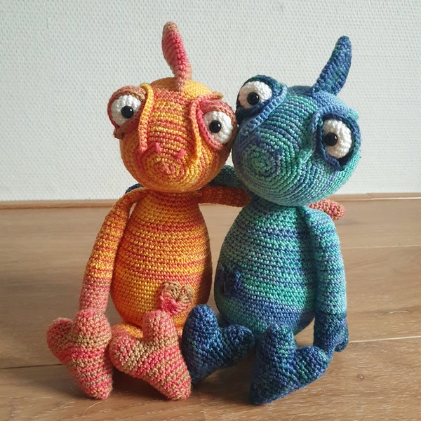 Chameleon Koen ~ pdf crochet pattern Dutch crochet pattern