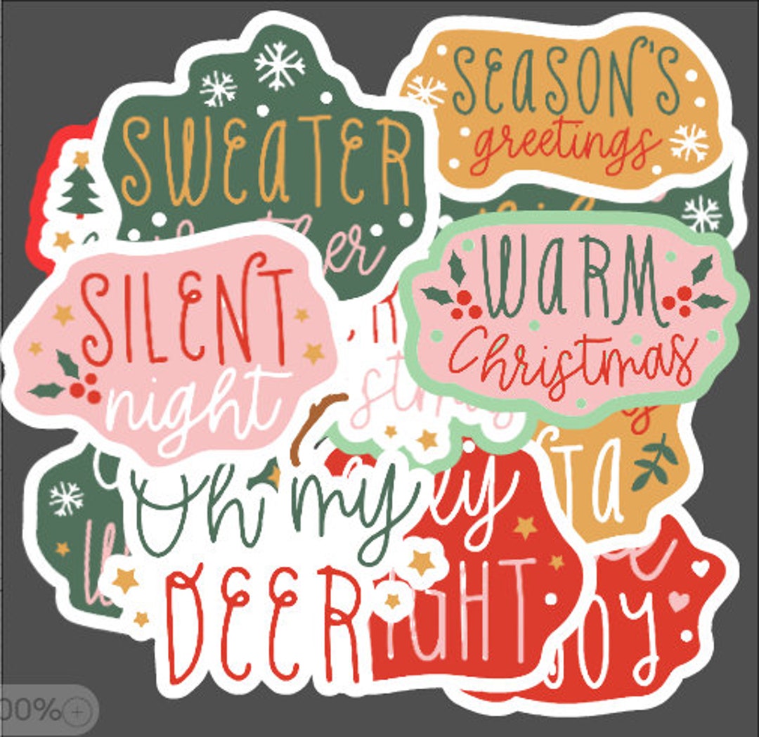 Christmas / Holiday Stickers - Etsy