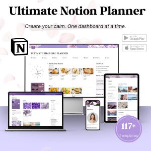Ultimate Notion Planner | Notion Template | Notion Dashboard 2025 | All-in-One Life Planner