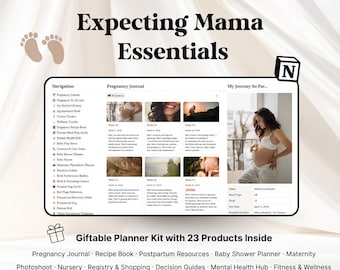 2026 Pregnancy Planner | Notion Template | Pregnancy Journal, Baby Prep, Baby Shower, Birth Plan | Expecting Mom Gift