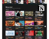 8-in-1 Media Hub | Book Tracker | TV Show & Movies | Podcasts, YouTube Channels, Music, Anime, Manga, Video Games | Notion Dashboard