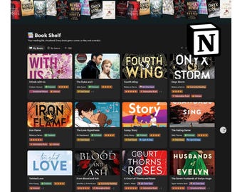 8-in-1 Media Hub | Book Tracker | TV Show & Movies | Podcasts, YouTube Channels, Music, Anime, Manga, Video Games | Notion Dashboard