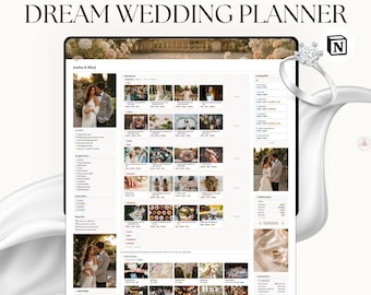 Dream Wedding Planner | All-in-One Notion System | 50+ Pages | For DIY Brides, Wedding Coordinators, Agencies & Wedding Planners