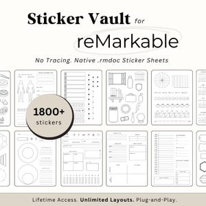 1800+ No Trace Stickers for reMarkable Paper Pro | .rmdoc files | 97 sticker sheets