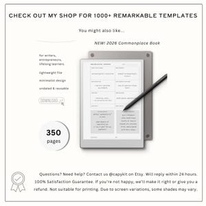 Professionell verktygslåda för reMarkable 1, 2 och Paper Pro 2026 | 84 sidor | Viktiga reMarkable-mallar för arbete | bild 10