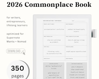 Cuaderno de notas superordinadas / Nómada, Manta Segundo Cerebro / Para escritores, creativos, estudiantes y emprendedores / Edición 2026