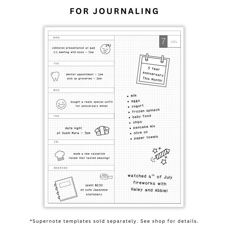 No Trace 800+ Supernote Stickers Vault | Minimalist Digital Icons for ...