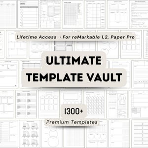 1300+ Templates for reMarkable 1, 2, Paper Pro | Lifetime Access | Planners, Work, Business, Study, Productivity