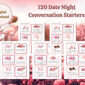 120 Date Night Conversation Cards Romantic Conversation Starters ...