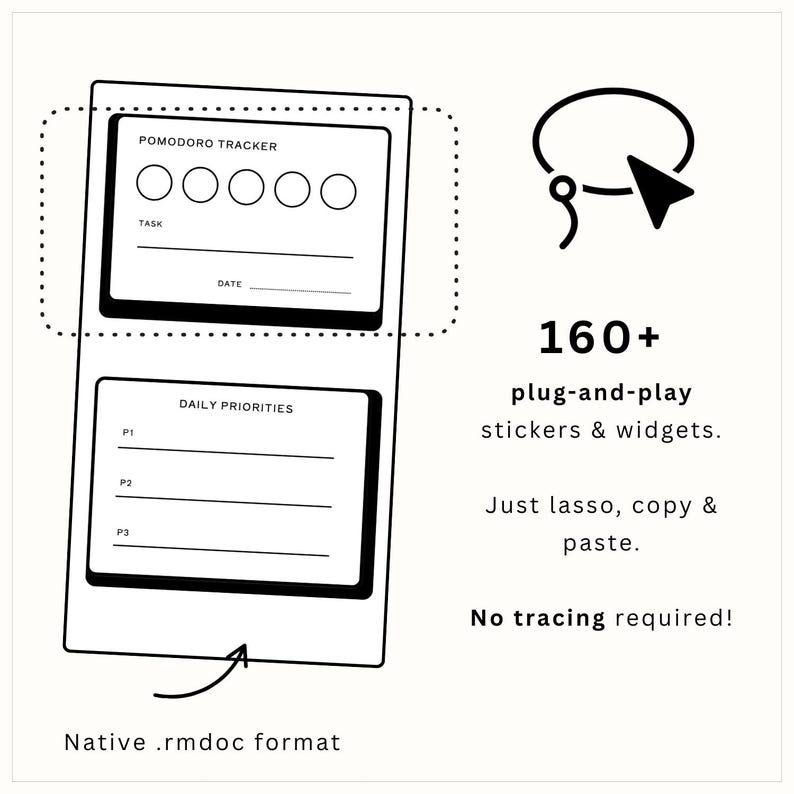 Productivity Toolkit for Remarkable Move | 180 Items | 20 Dashboard ...